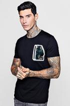 Boohoo Crew Neck T-shirt With Reflective Camo Detail