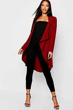 Boohoo Waterfall Long Sleeve Duster