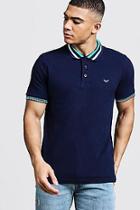 Boohoo Muscle Fit Polo With Retro Tipping