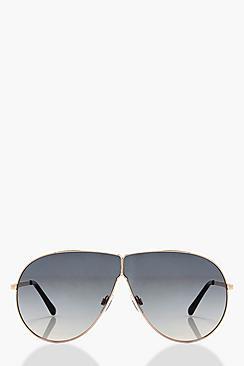 Boohoo Aimee Oversized Aviator Sunglasses