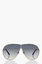 Boohoo Aimee Oversized Aviator Sunglasses