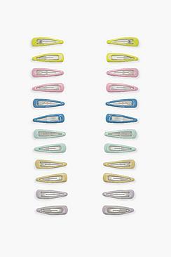 Boohoo Pastel Hair Clips 24 Pack