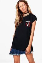 Boohoo Polly Studded Shoulder Band Tee