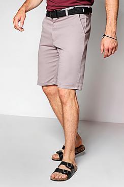 Boohoo Slate Slim Fit Chino Shorts