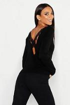 Boohoo Lace Cross Back Jumper