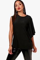 Boohoo Ruffle One Sleeve Top