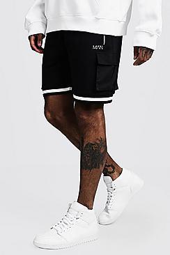 Boohoo Man Utility Shorts With Side Tape
