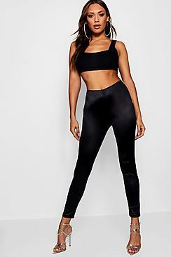 Boohoo High Shine Side Zip Disco Pants