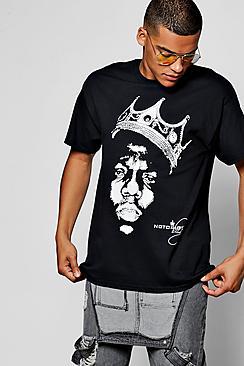 Boohoo Black Printed Biggie Licence T-shirt