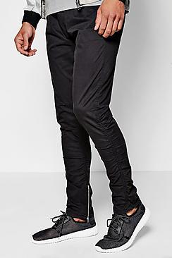 Boohoo Rouched Leg Finish Chino Trousers