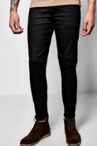 Boohoo Skinny Stretch Chino Trouser Black