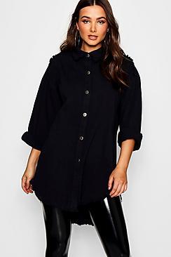 Boohoo Super Oversize Denim Shirt