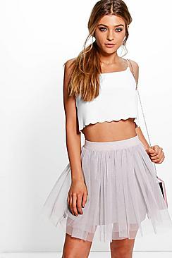 Boohoo Zaine Mini Tulle Full Skirt