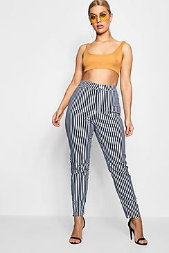 Boohoo Plus Gemma Stripe Tube Jean