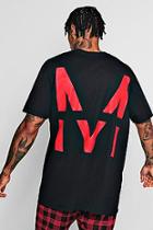 Boohoo Large Man Back Print Oversized T-shirt