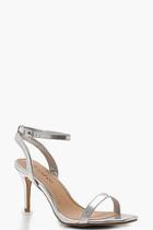 Boohoo Extra Wide Fit Square Toe Two Part Heels