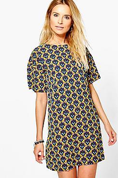Boohoo Riella Printed Shift Dress