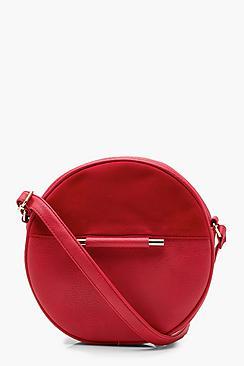 Boohoo Rachel Round Metal Detail Cross Body