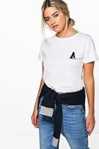 Boohoo Sophie Embroidered Slogan Premium T Shirt