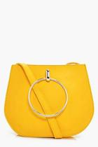 Boohoo Jodie Large Ring Saddle Cross Body Bag