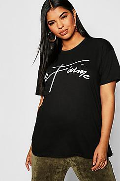 Boohoo Plus Je Taime Slogan T-shirt