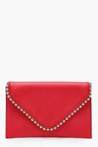 Boohoo Molly Metal Bobble Trim Clutch With Chain