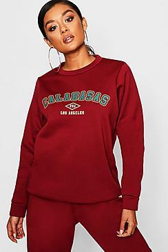 Boohoo Calabasas Crew Neck Sweat