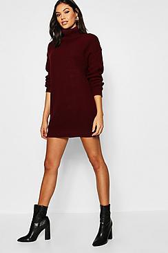 Boohoo Oversized Roll Neck Dress