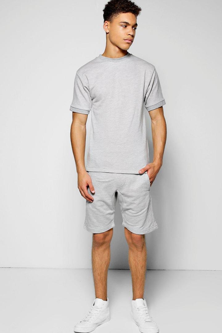Boohoo Short Sleeve Tracksuit Grey