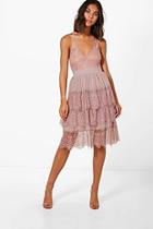 Boohoo Boutique Nova Eyelash Lace Layered Tulle Skirt