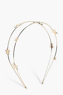 Boohoo Anna Star Double Row Headband