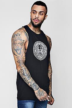 Boohoo Lion Print Racer Back Vest