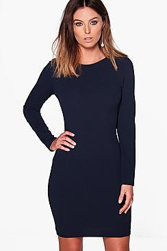 Boohoo Freya Tailored Long Sleeve Dress