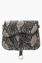 Boohoo Wave Flap Snake Cross Body