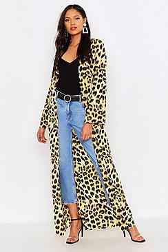 Boohoo Tall Leopard Print Kimono