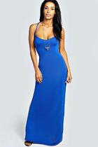 Boohoo Lucy Strappy Cross Over Back Maxi Dress