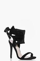 Boohoo Nina Ribbon Tie Strap Sandals