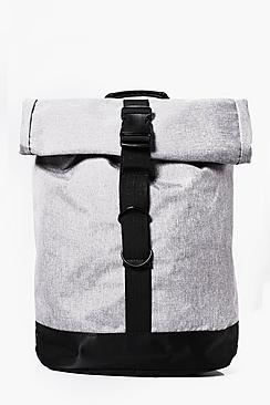 Boohoo Grey Roll Up Backpack