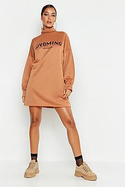 Boohoo True Roll Neck Wyoming Sweat Dress