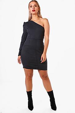 Boohoo Plus Bella One Shoulder Bodycon Dress