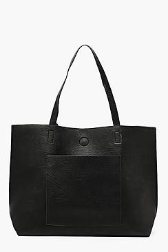 Boohoo Pocket Detail Shopper Day Bag