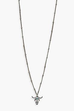 Boohoo Boho Animal Horn Necklace
