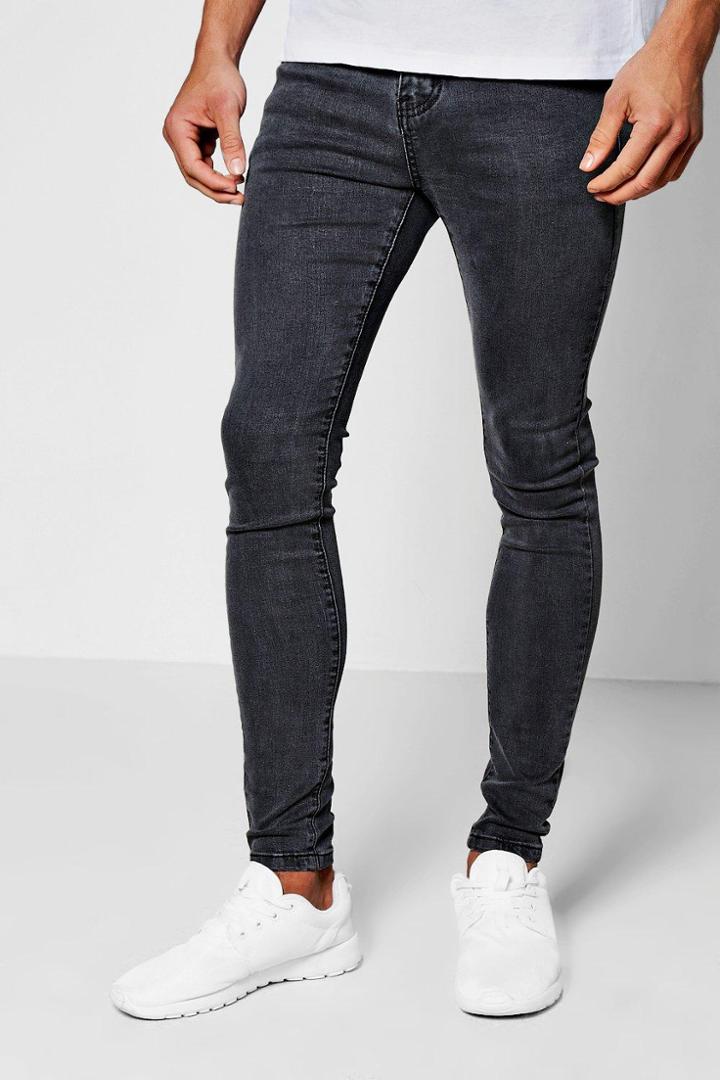 Boohoo Spray On Skinny Jeans Grey