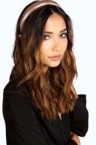Boohoo Amy Mock Croc Effect Headband Rose