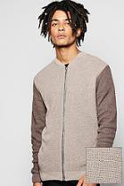 Boohoo Contrast Zip Through Knitted Bomber
