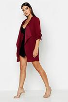 Boohoo Eyelet Sleeve Duster