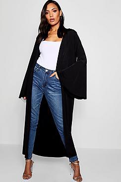 Boohoo Kate Flare Sleeve Slinky Kimono