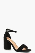 Boohoo Wide Fit Square Toe Two Part Block Heels