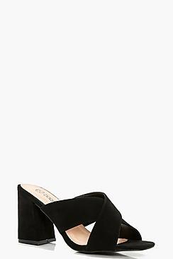 Boohoo Zoe Wide Fit Cross Front Mule