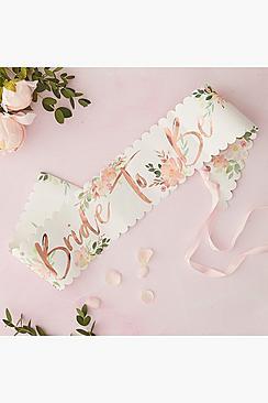 Boohoo Floral Bride To Be Sash